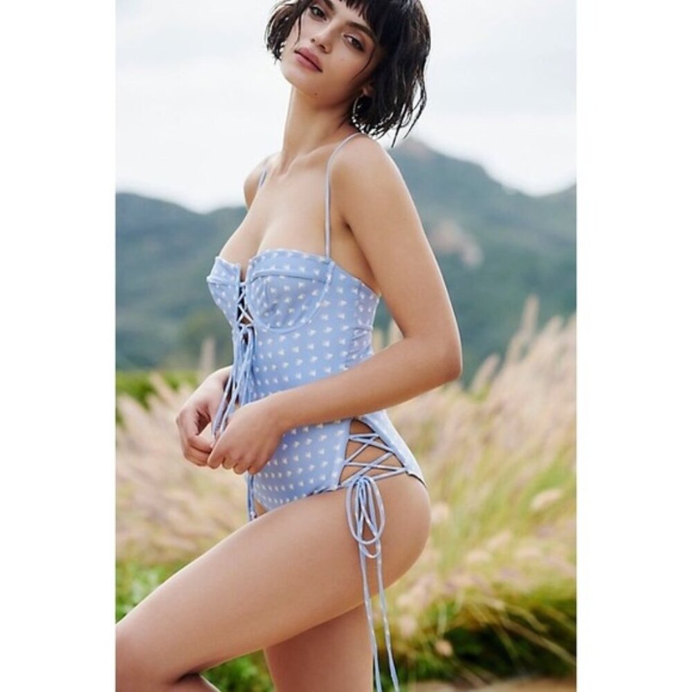 For love and lemons Heart Throb Lace Up One Piece
